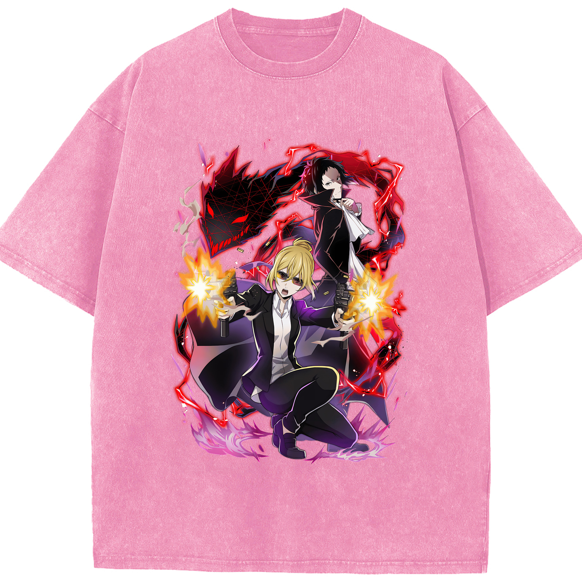 （画像用） 文豪ストレイドッグス Bungo Stray Dogs 綿100% ヴィンテージ風 半袖Tシャツ（フロントプリント）